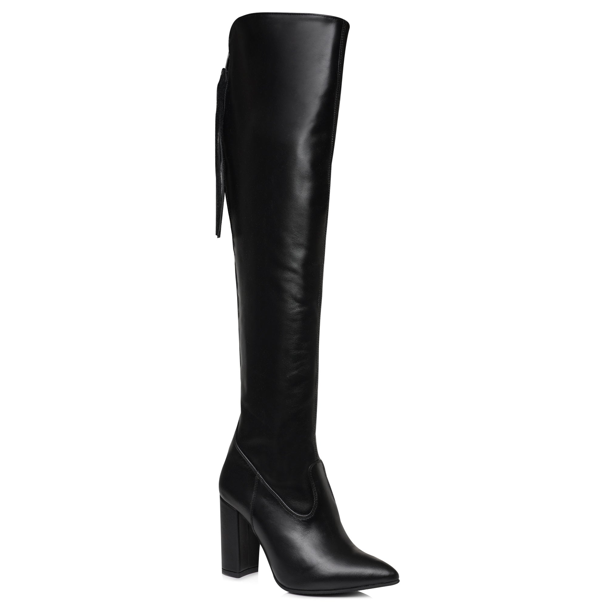 Cizme Piele Naturala Peste Genunchi Toc Gros V25 - orice culoare