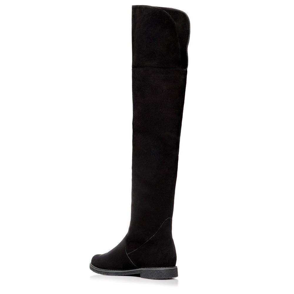 Cizme peste genunchi piele intoarsa C2 - orice culoare