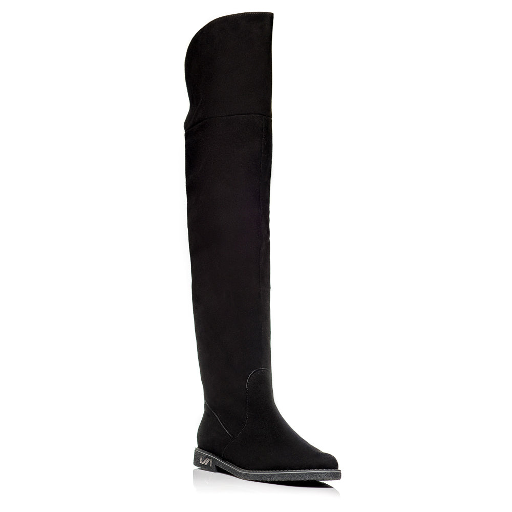 Cizme peste genunchi piele intoarsa C2 - orice culoare