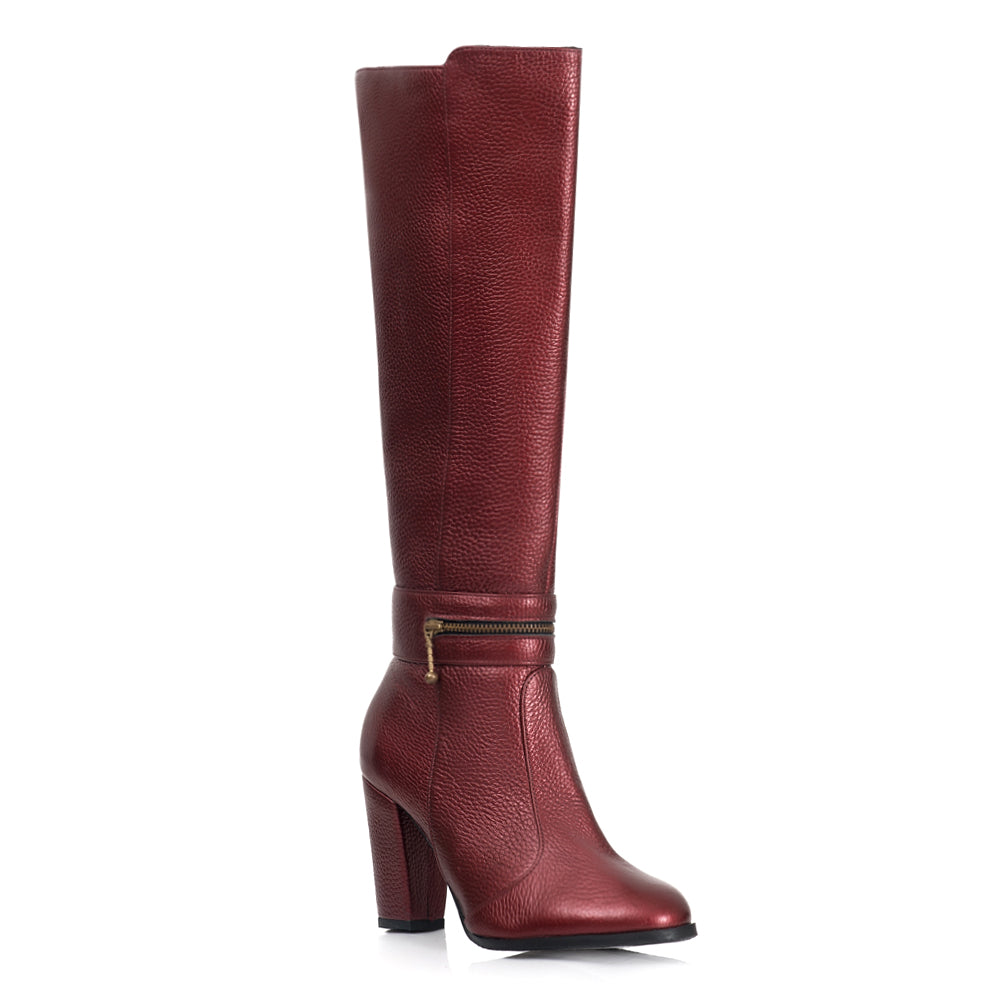 Cizme Piele Bordo Ella T9 - orice culoare