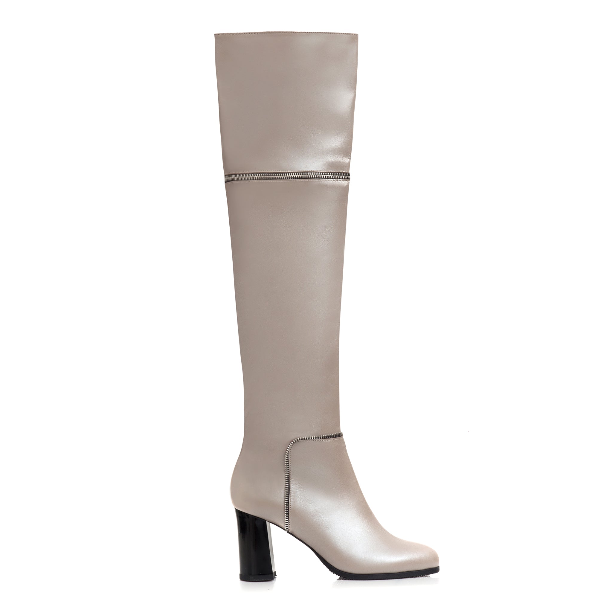 Cizme Piele Crem Inalte Mela C11 - orice culoare
