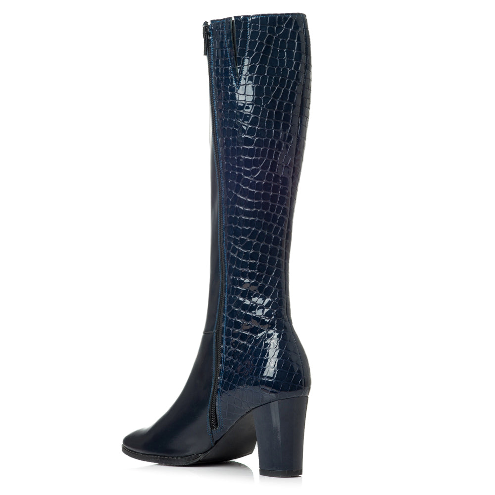 Cizme dama piele naturala bleumarin V18 - orice culoare