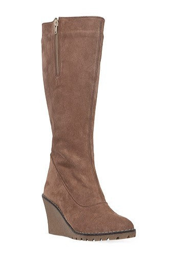 Cizme Liz cu platforma piele capucino V2- orice culoare