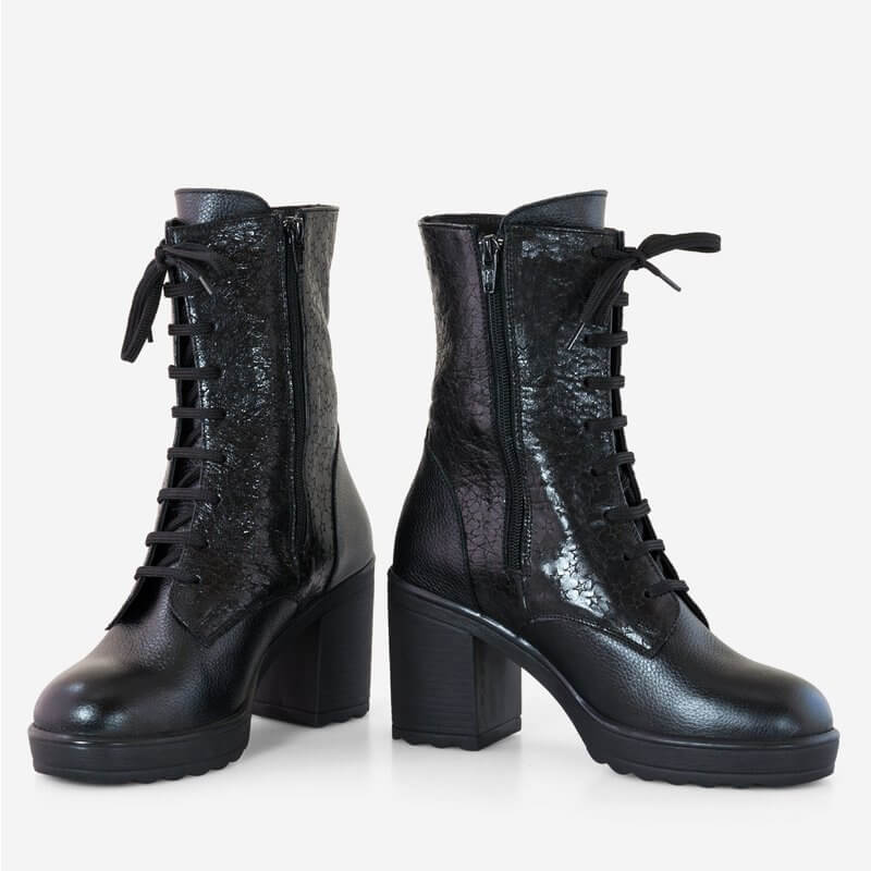 Bocanci cu Toc din piele naturala Miriam D12 - orice culoare