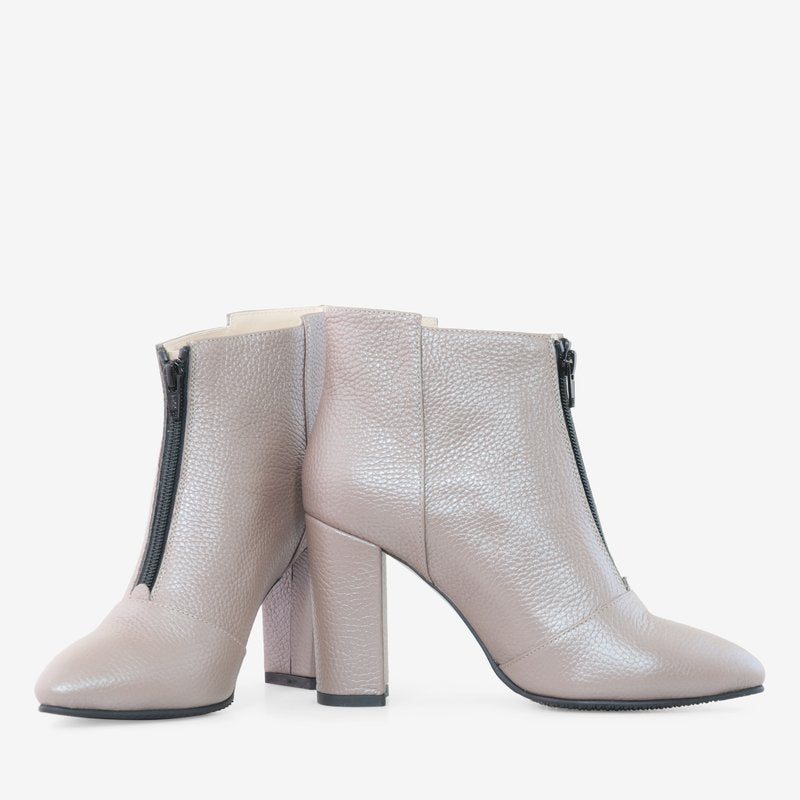Botine Piele Grej Mari Lu D25 - Orice Culoare