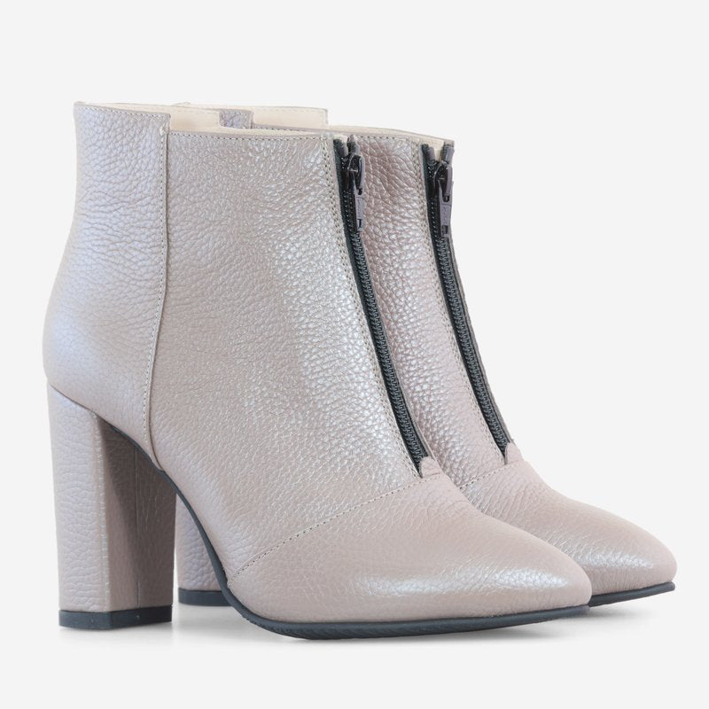 Botine Piele Grej Mari Lu D25 - Orice Culoare