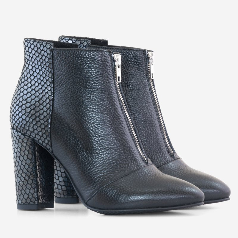 Botine Piele Negru Mari Lu D25 - Orice Culoare