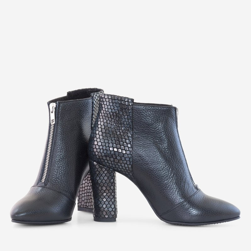 Botine Piele Negru Mari Lu D25 - Orice Culoare