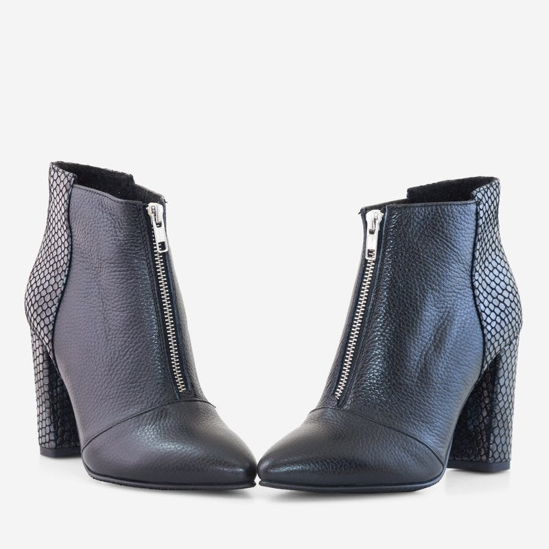 Botine Piele Negru Mari Lu D25 - Orice Culoare