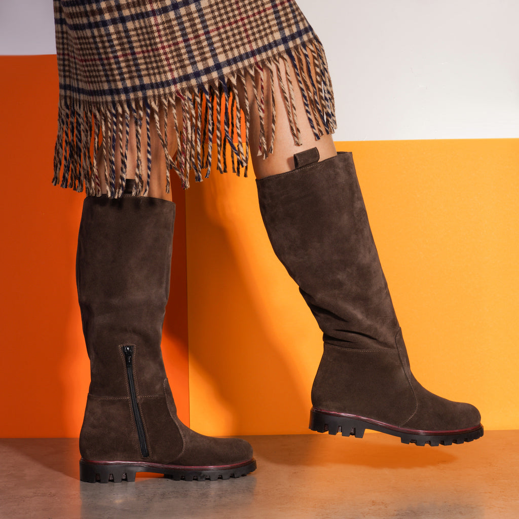 Cizme Piele Intoarsa Maro Comod E50 - orice culoare