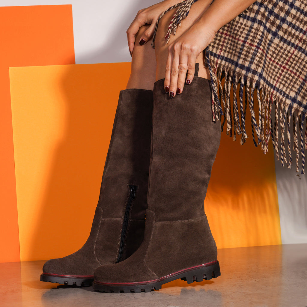 Cizme Piele Intoarsa Maro Comod E50 - orice culoare