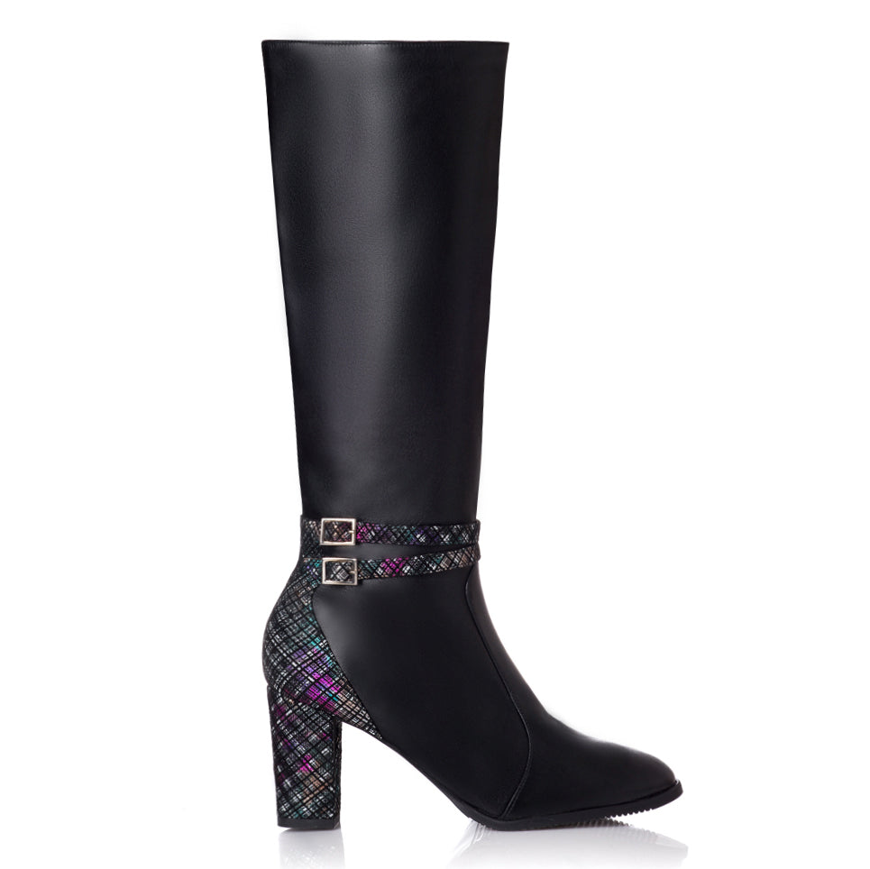 Cizme Dama Piele Negru/Color Amelie T3 orice culoare