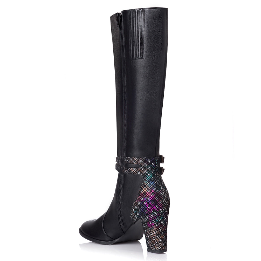 Cizme Dama Piele Negru/Color Amelie T3 orice culoare