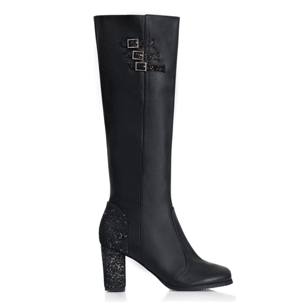 Cizme Piele Bordo Catarame Evelin T1 - orice culoare