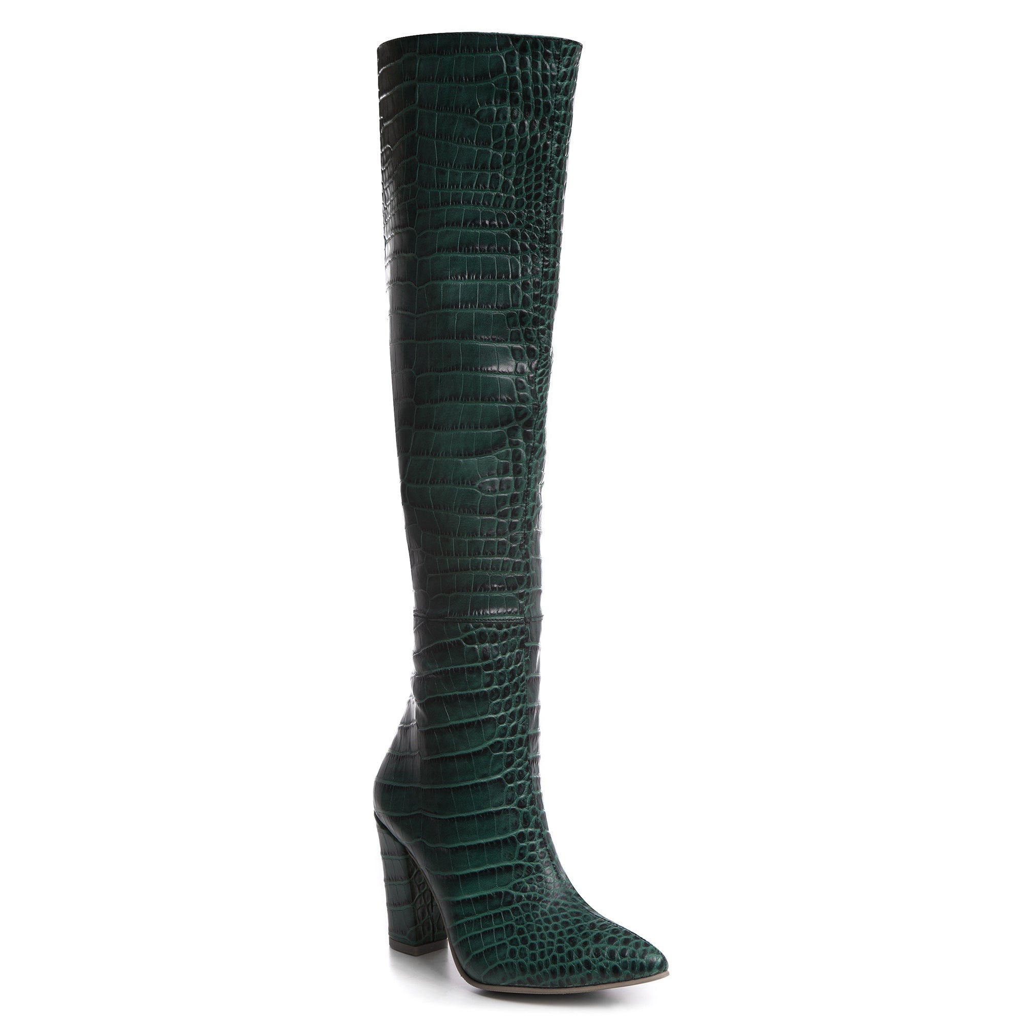 Cizme Piele Imprimeu Sarpe Verde Lia M1- orice culoare