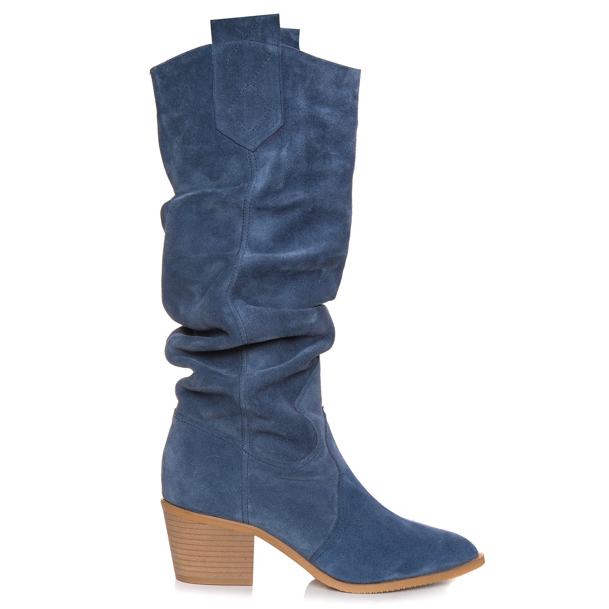 Ciocate Inalte Piele Intoarsa Albastru C24 - orice culoare