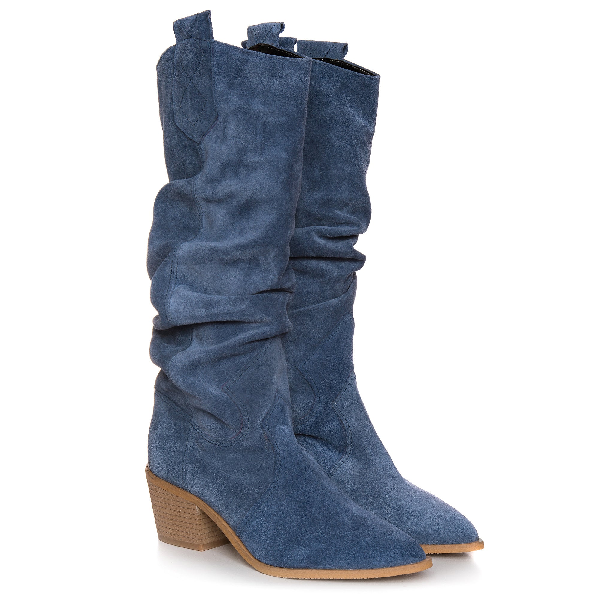 Ciocate Inalte Piele Intoarsa Albastru C24 - orice culoare