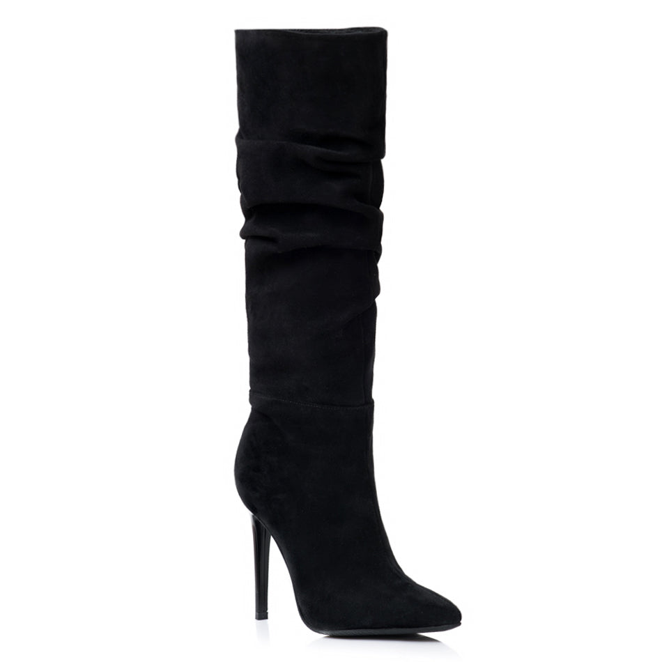 Cizme Stiletto Fronsate Piele Naturala  S7 - orice culoare