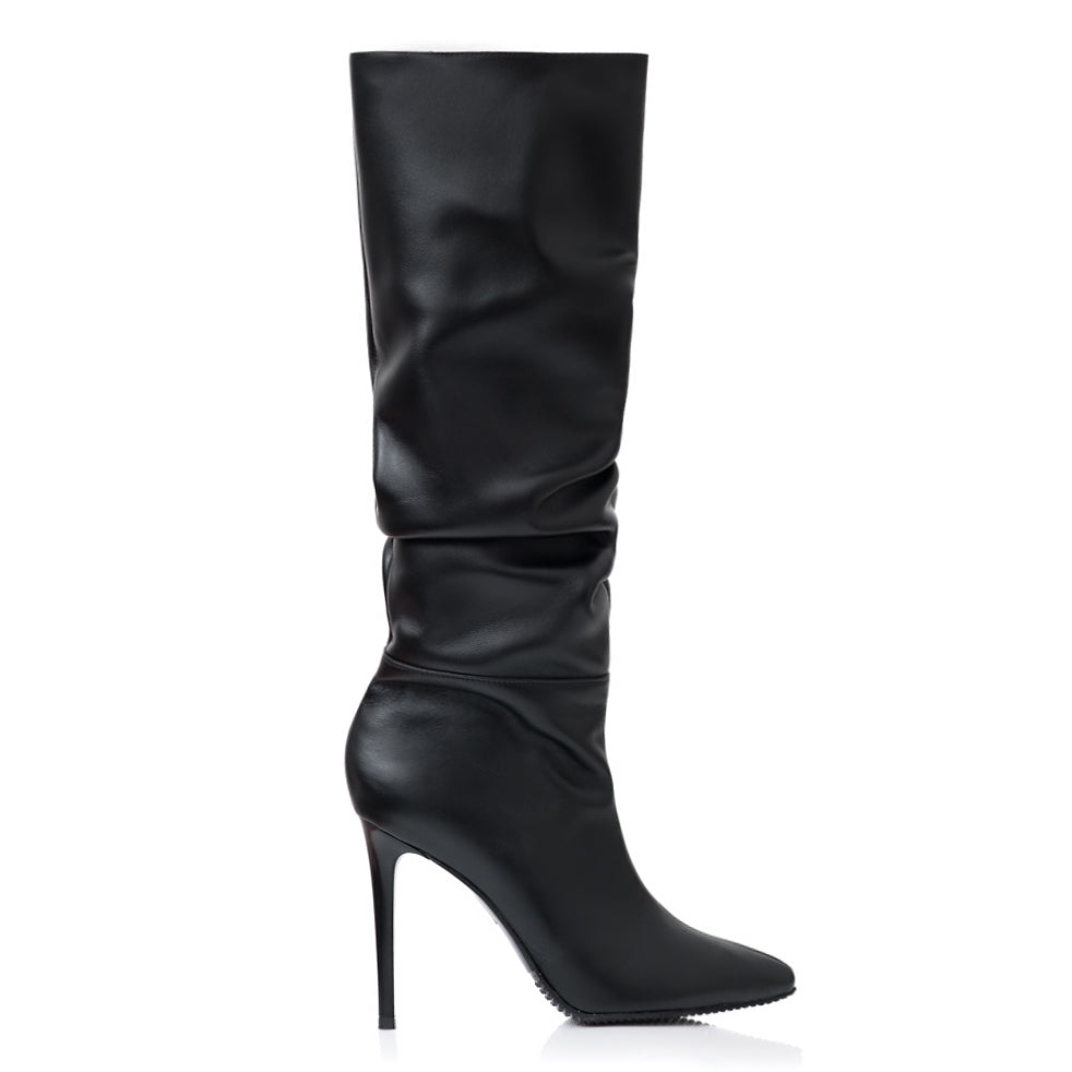 Cizme Stiletto Fronsate Piele Naturala  S7 - orice culoare