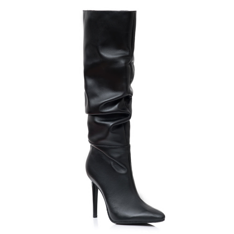 Cizme Stiletto Fronsate Piele Naturala  S7 - orice culoare