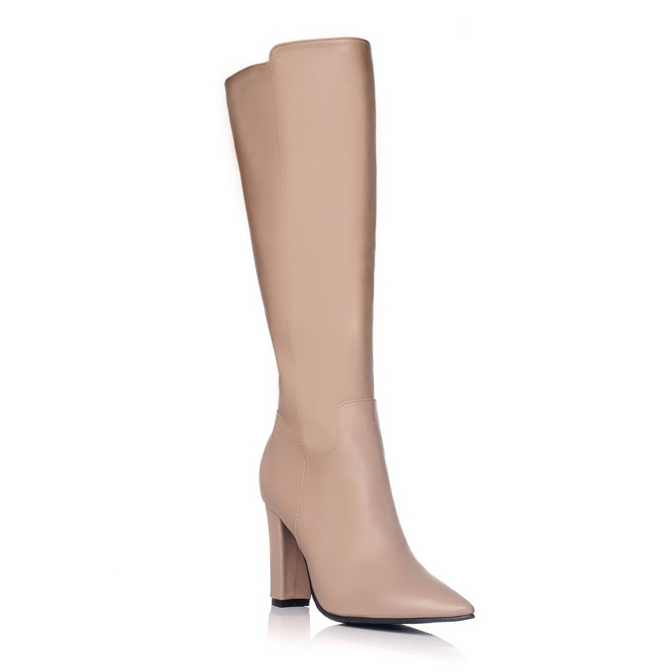 Cizme stiletto piele naturala nude C9- orice culoare