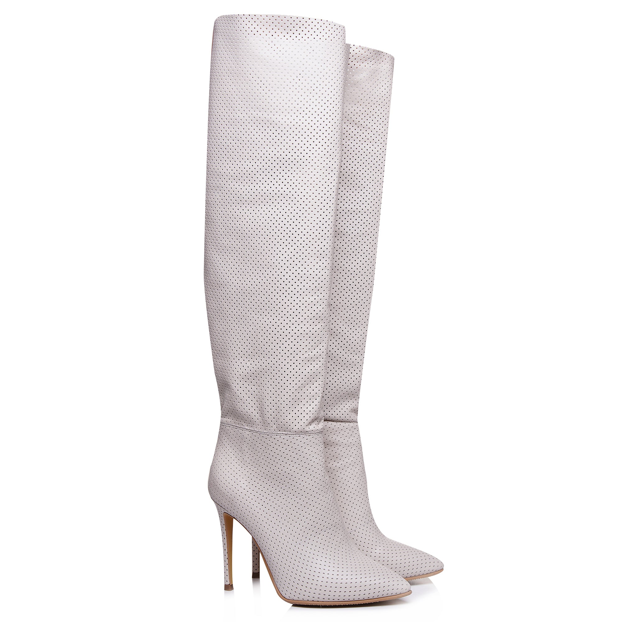 Cizme Stiletto Piele Naturala Perforata L30 - orice culoare