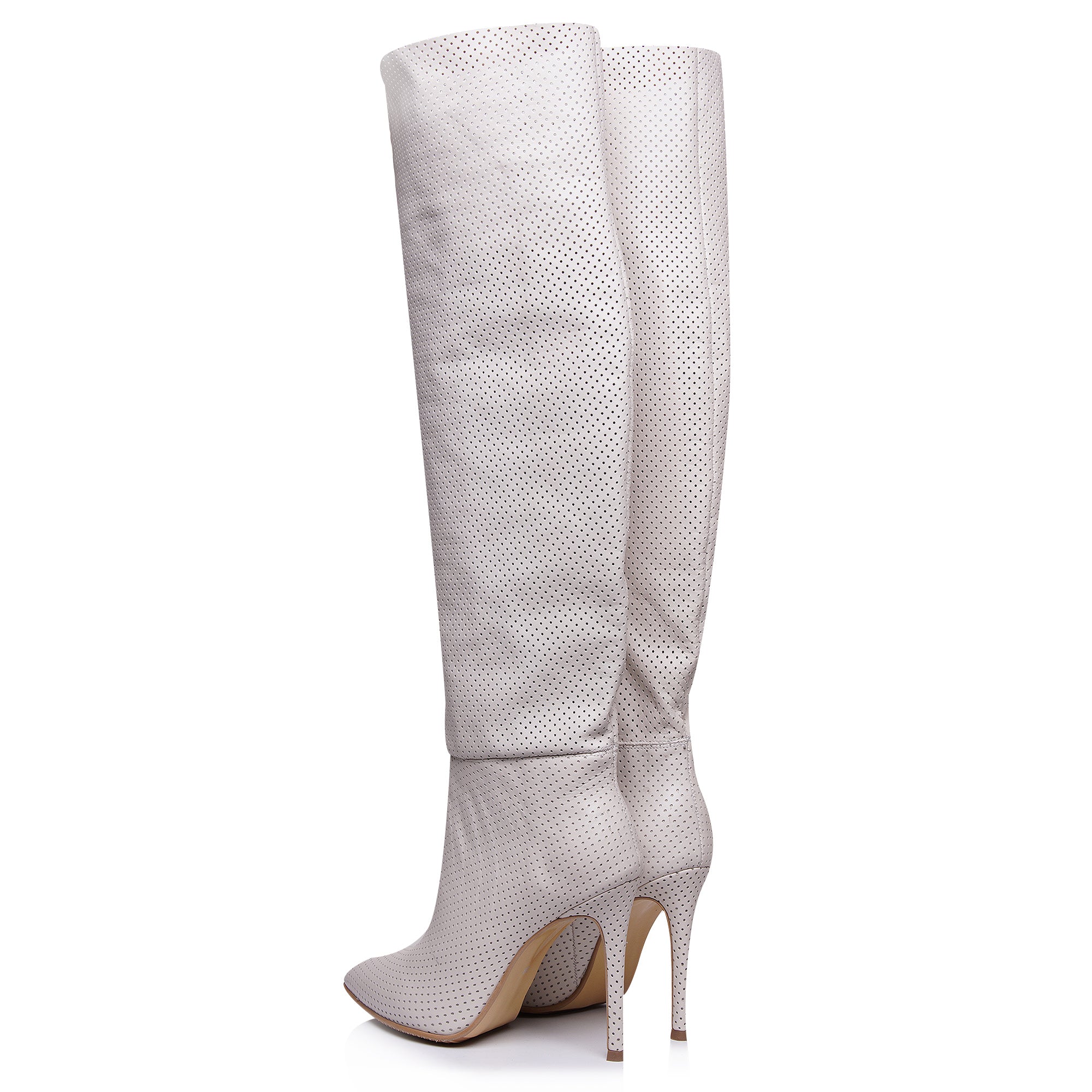 Cizme Stiletto Piele Naturala Perforata L30 - orice culoare
