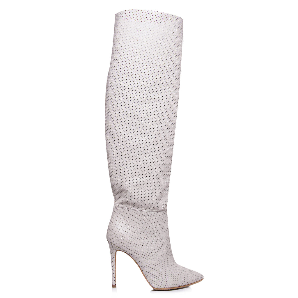 Cizme Stiletto Piele Naturala Perforata L30 - orice culoare