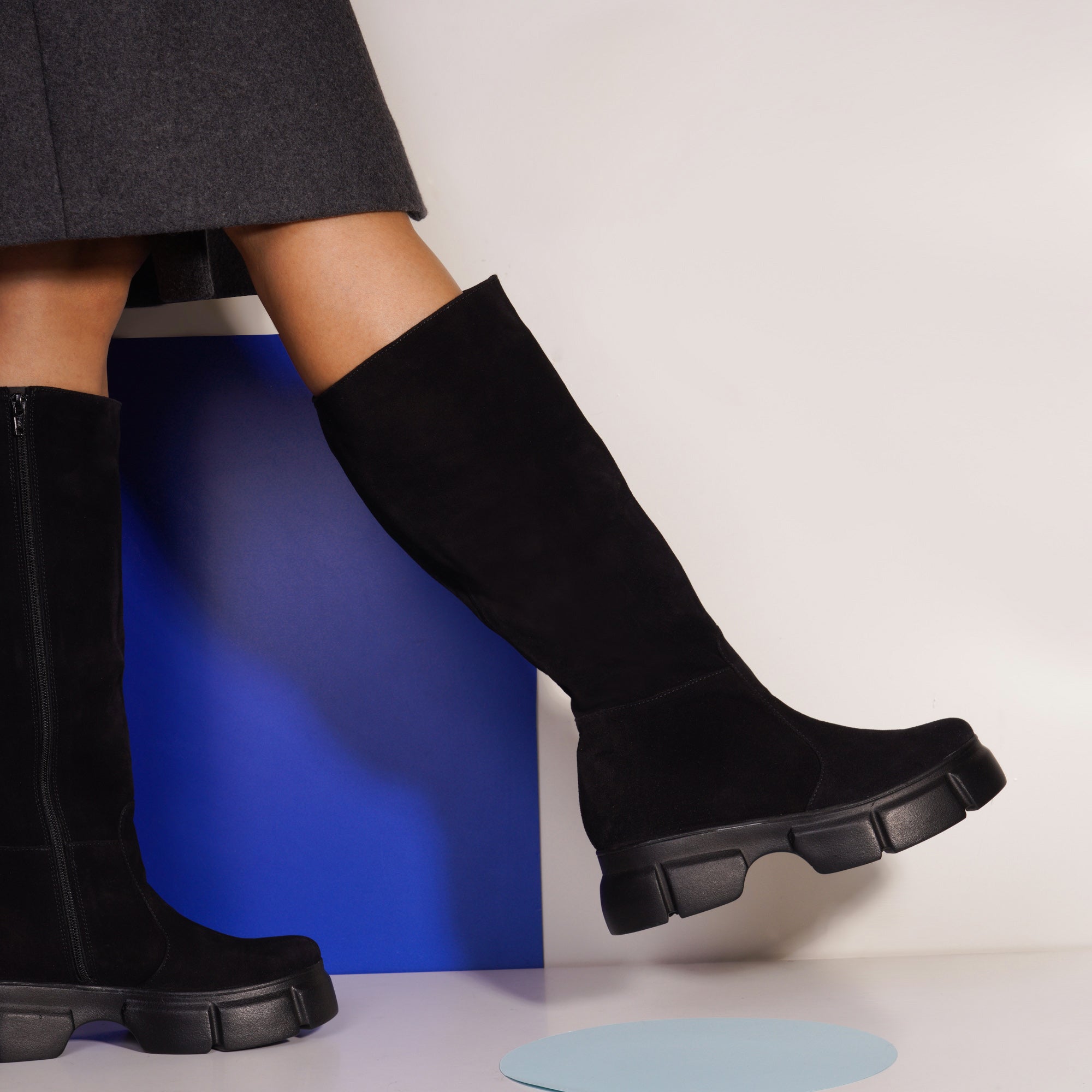 Cizme Talpa Bocanc Piele Intoarsa Negru E41 - orice culoare