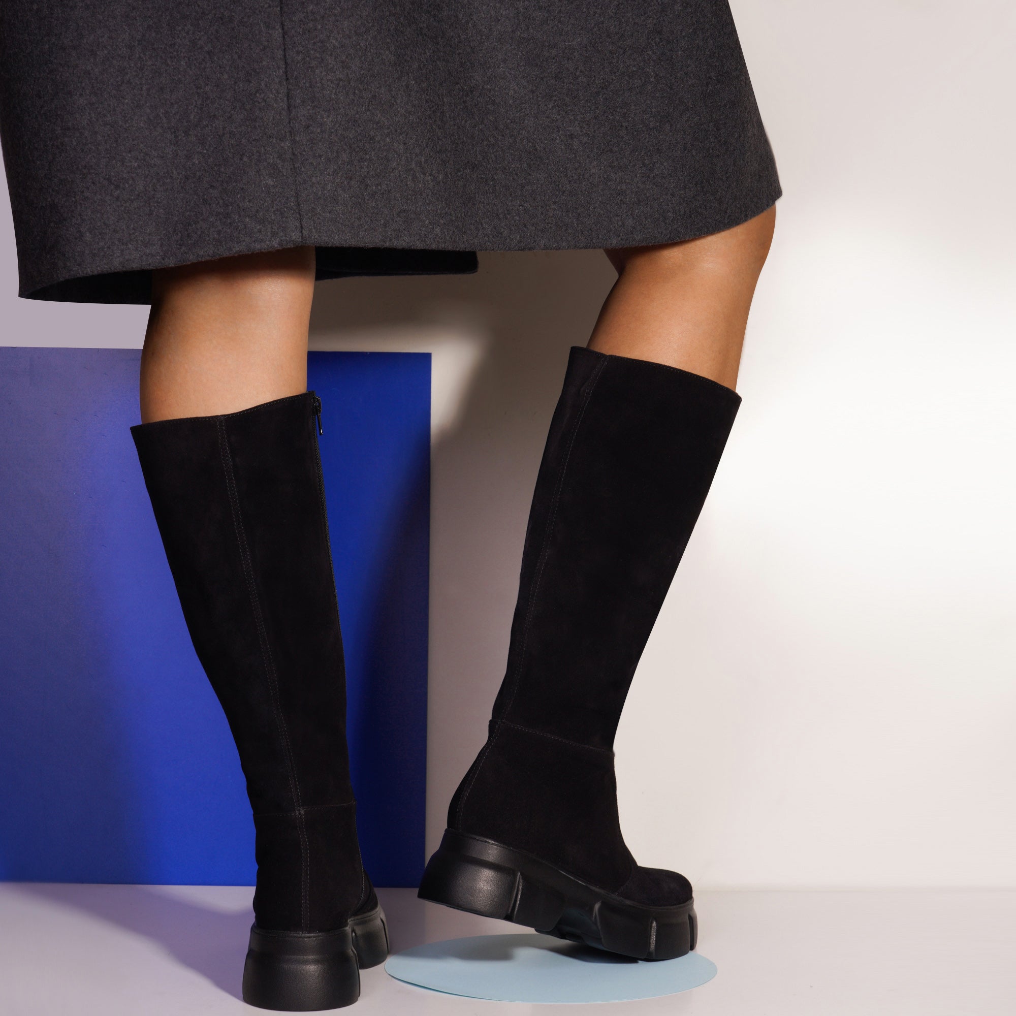 Cizme Talpa Bocanc Piele Intoarsa Negru E41 - orice culoare