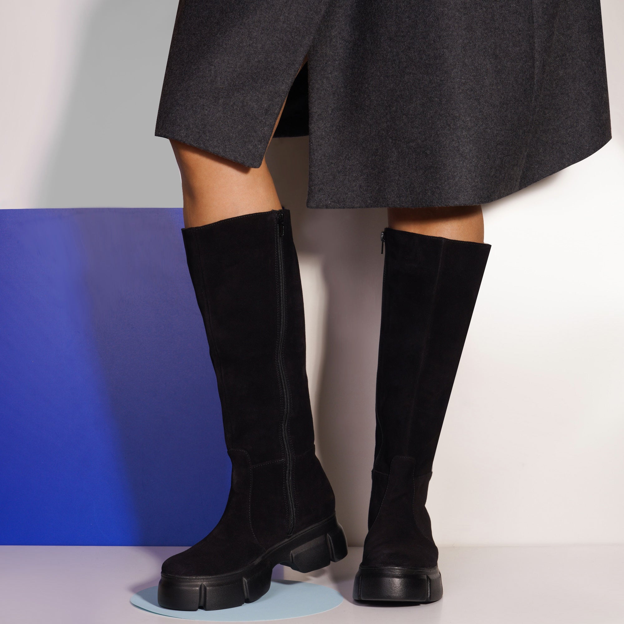 Cizme Talpa Bocanc Piele Intoarsa Negru E41 - orice culoare