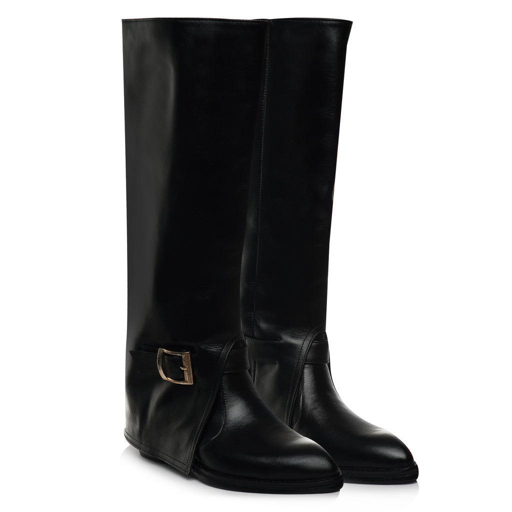 Cizme cu toc tip pantalon piele naturala bej - orice culoare (Copie)
