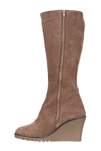 Cizme Liz cu platforma piele capucino V2- orice culoare