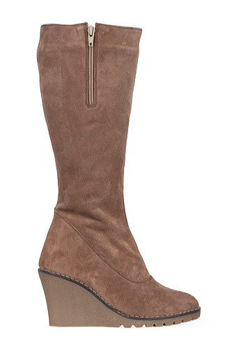 Cizme Liz cu platforma piele capucino V2- orice culoare