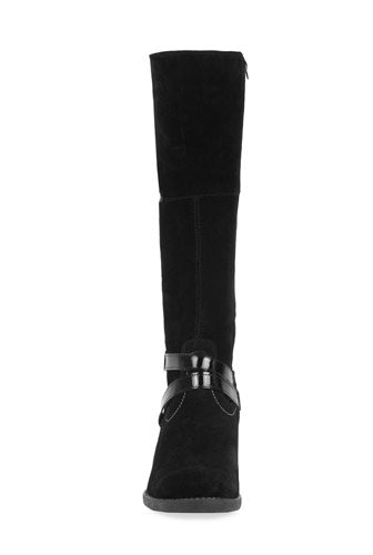 Cizme dama piele intoarsa Negru - Bev