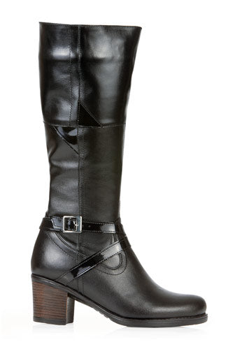 Cizme dama piele naturala Negru - Bev