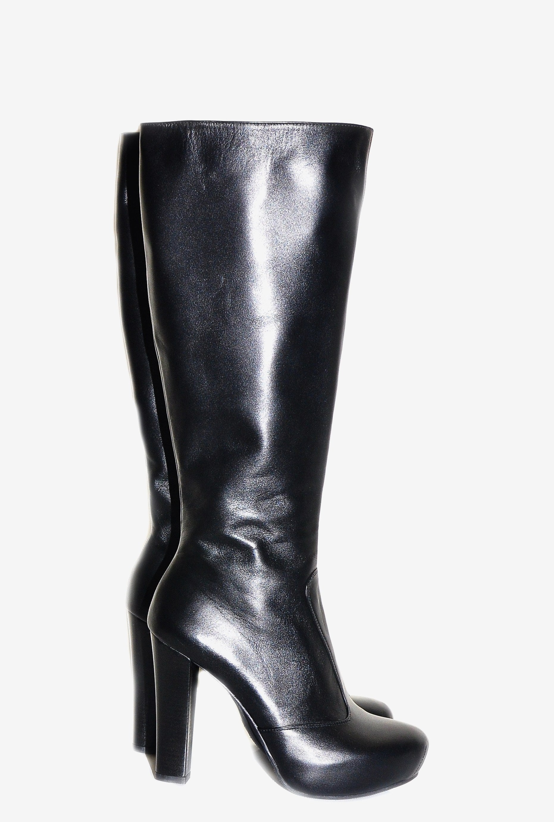 Cizme Daily din piele naturala cu toc D6,orice culoare-negre