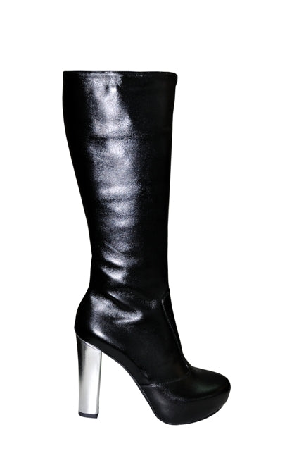 Cizme Daily din piele naturala cu toc D6,orice culoare-negre