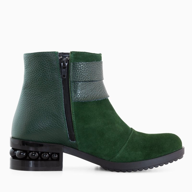 Ghete Dama Piele Verde Erin D40   - Orice Culoare