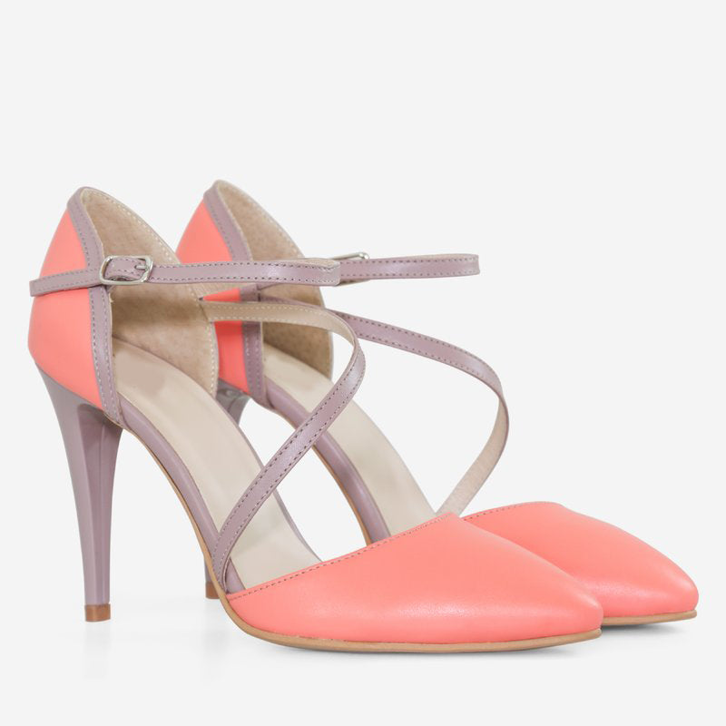 Pantofi Stiletto Piele Corai Virginia D60 - orice culoare