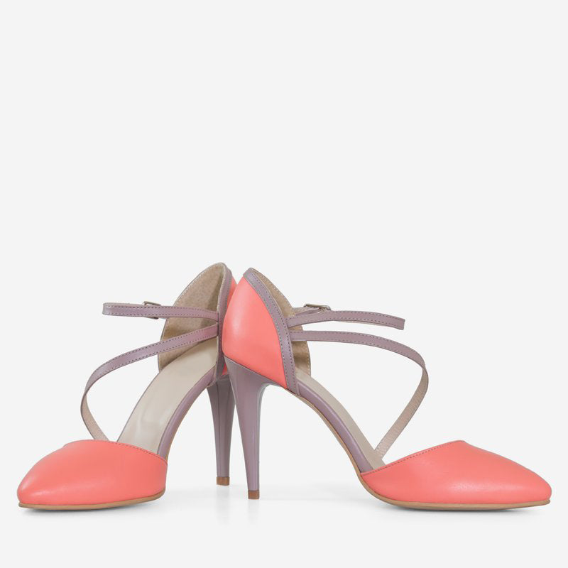 Pantofi Stiletto Piele Corai Virginia D60 - orice culoare