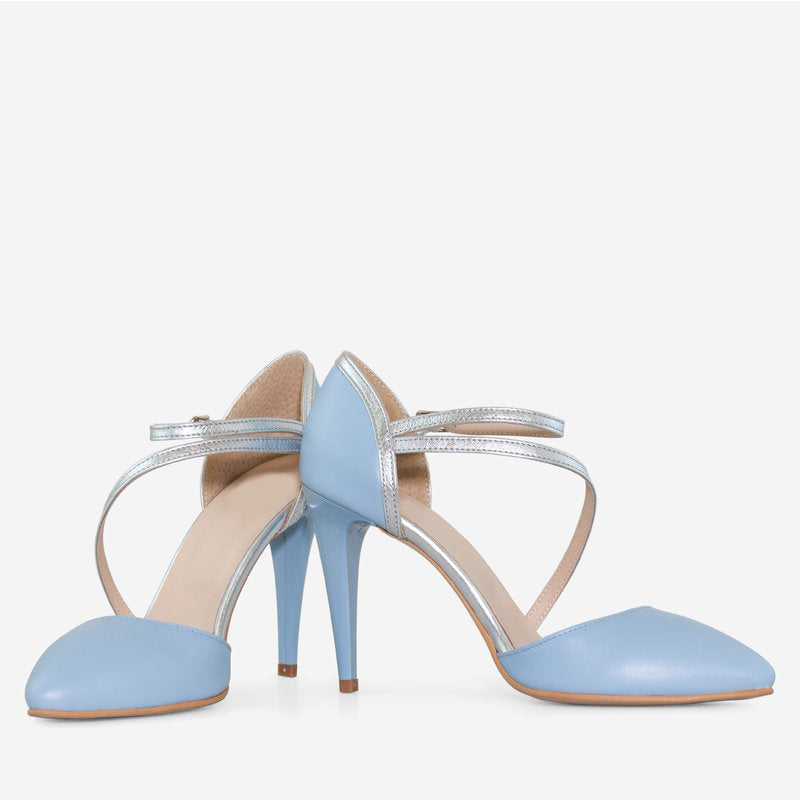 Pantofi Stiletto Piele Bleu Virginia D60 - orice culoare