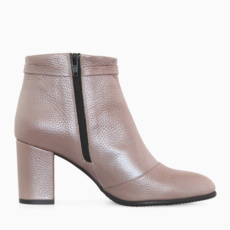 Botine Piele Naturala Grej Annia D4 - Orice Culoare