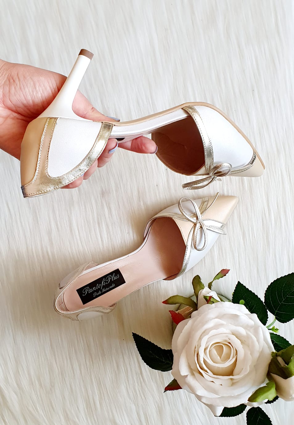 Pantofi Stiletto Style Fundita Bej C24
