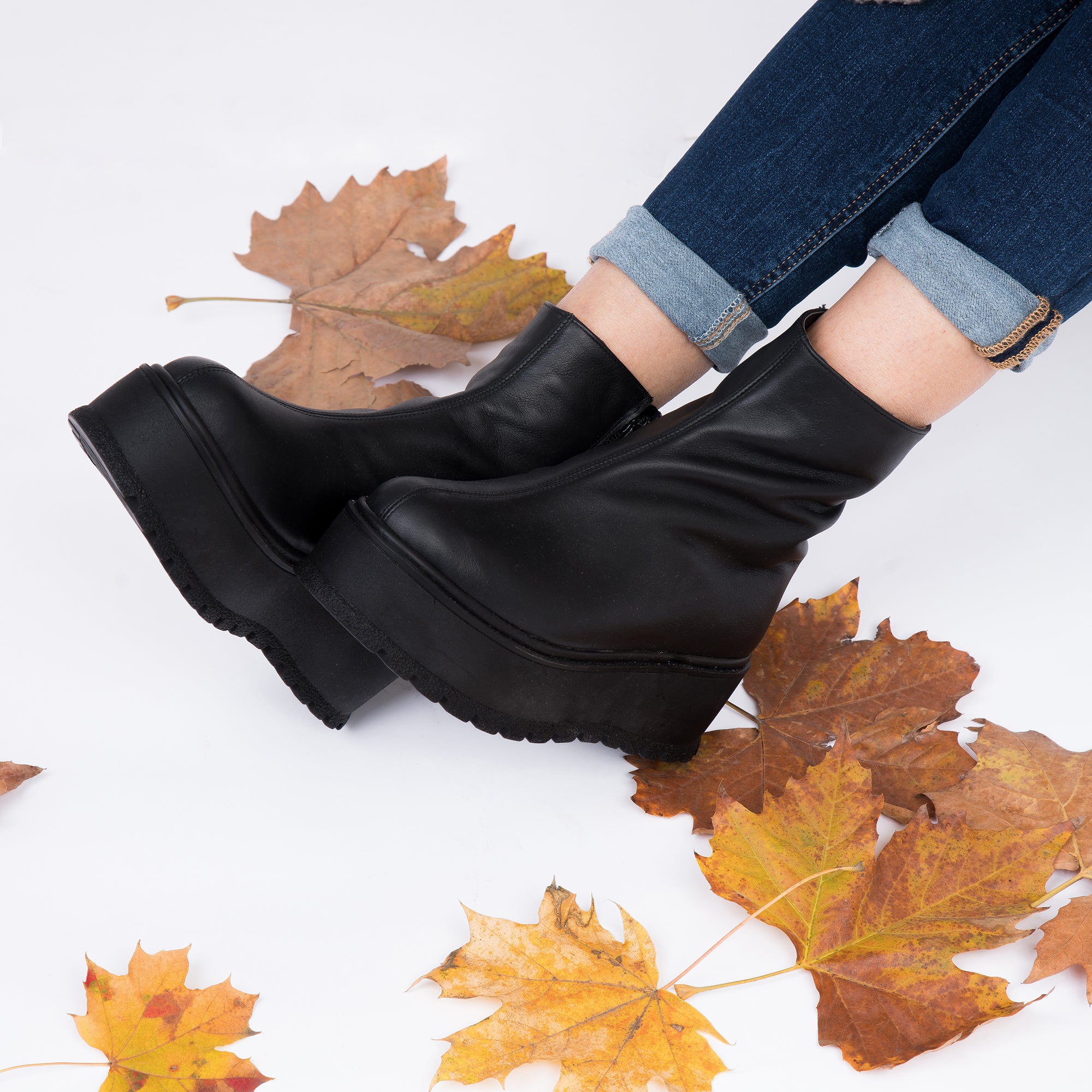 Ghete Cu Platforma Ortopedica Piele Naturala V30 - orice culoare