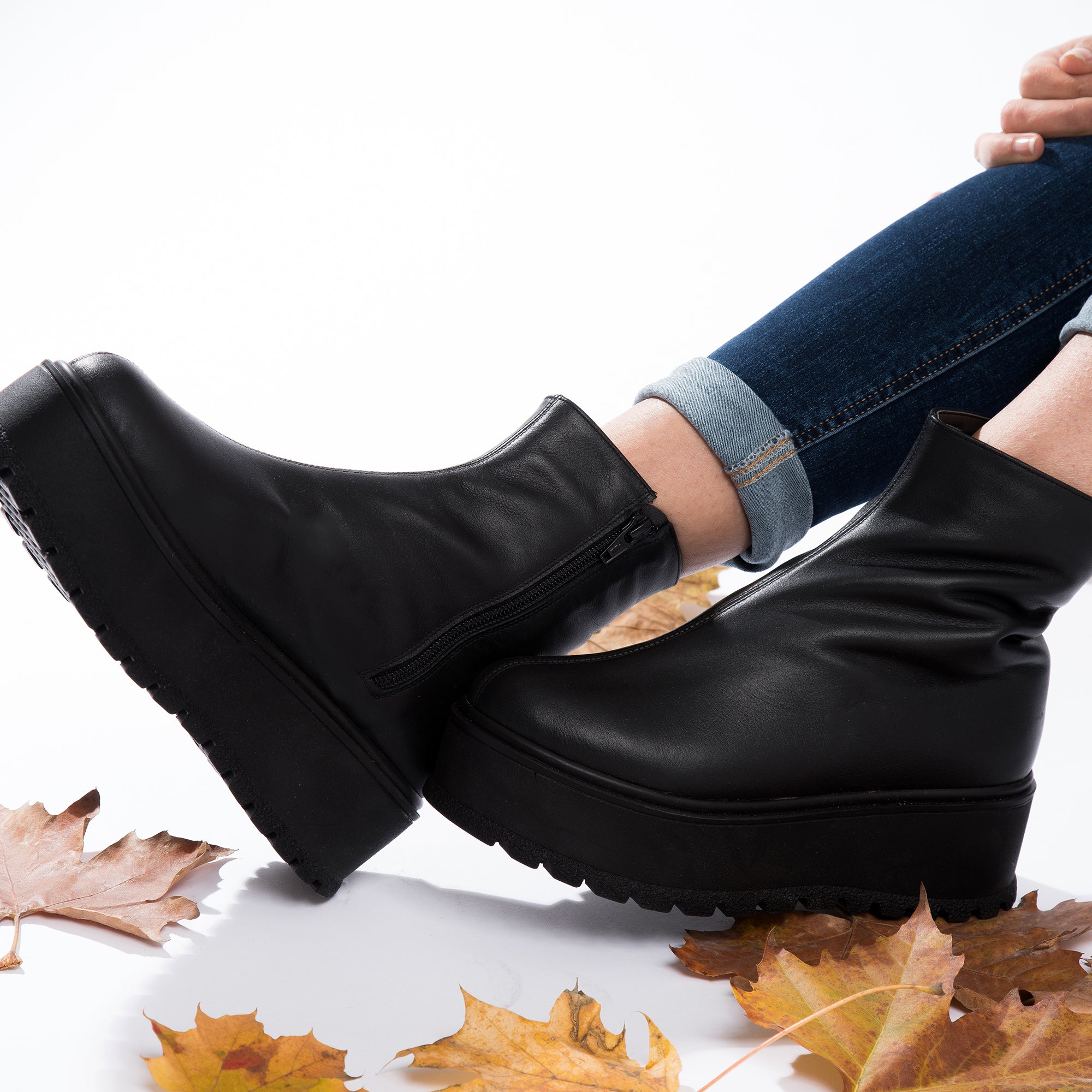 Ghete Cu Platforma Ortopedica Piele Naturala V30 - orice culoare