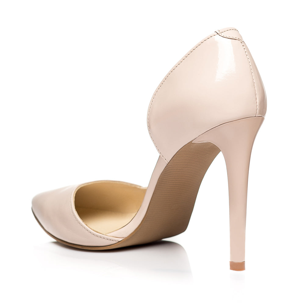 Pantofi piele Stiletto Duo decupat  Nude- orice culoare