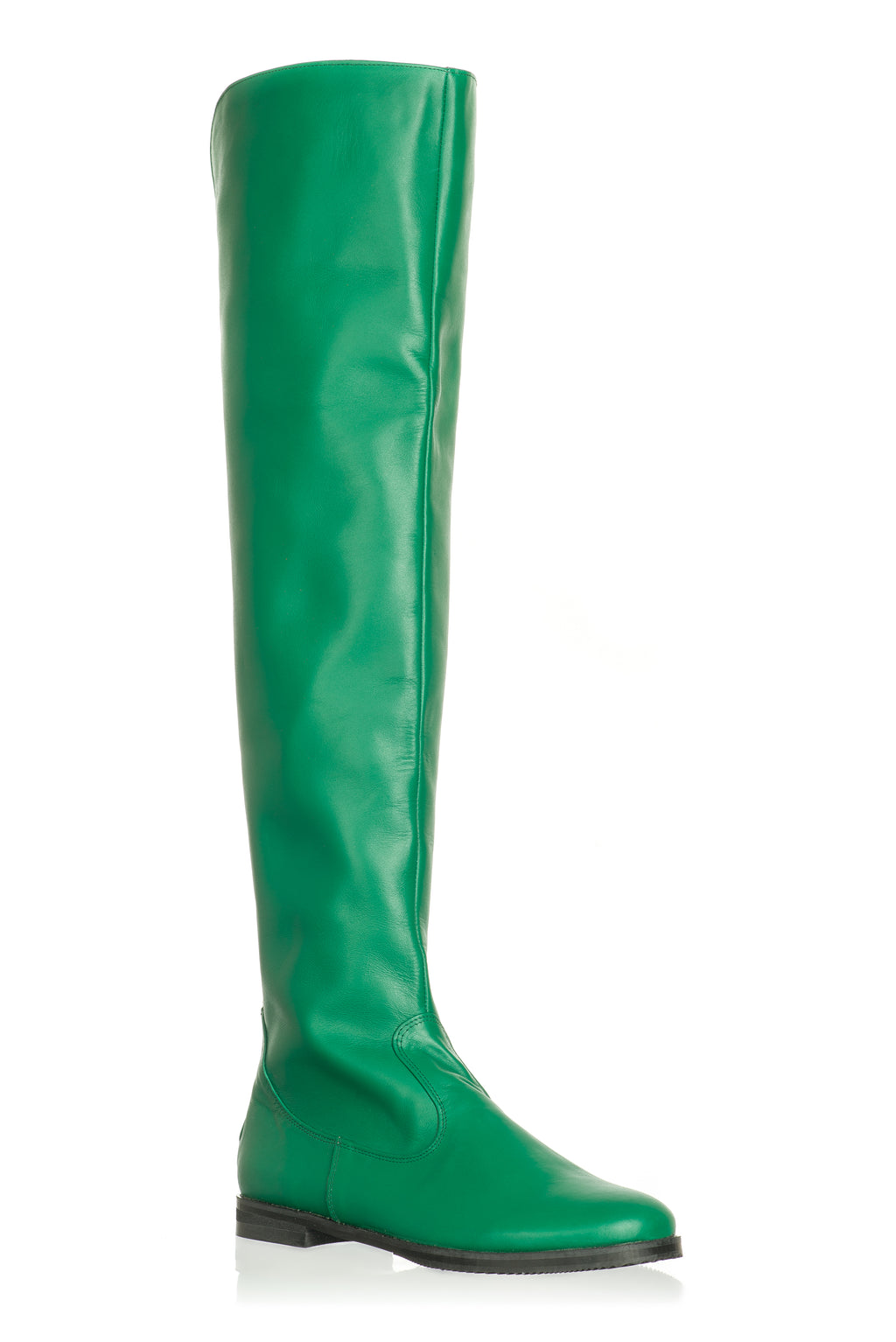 Cizme Casual peste genunchi piele VERDE - Orice culoare