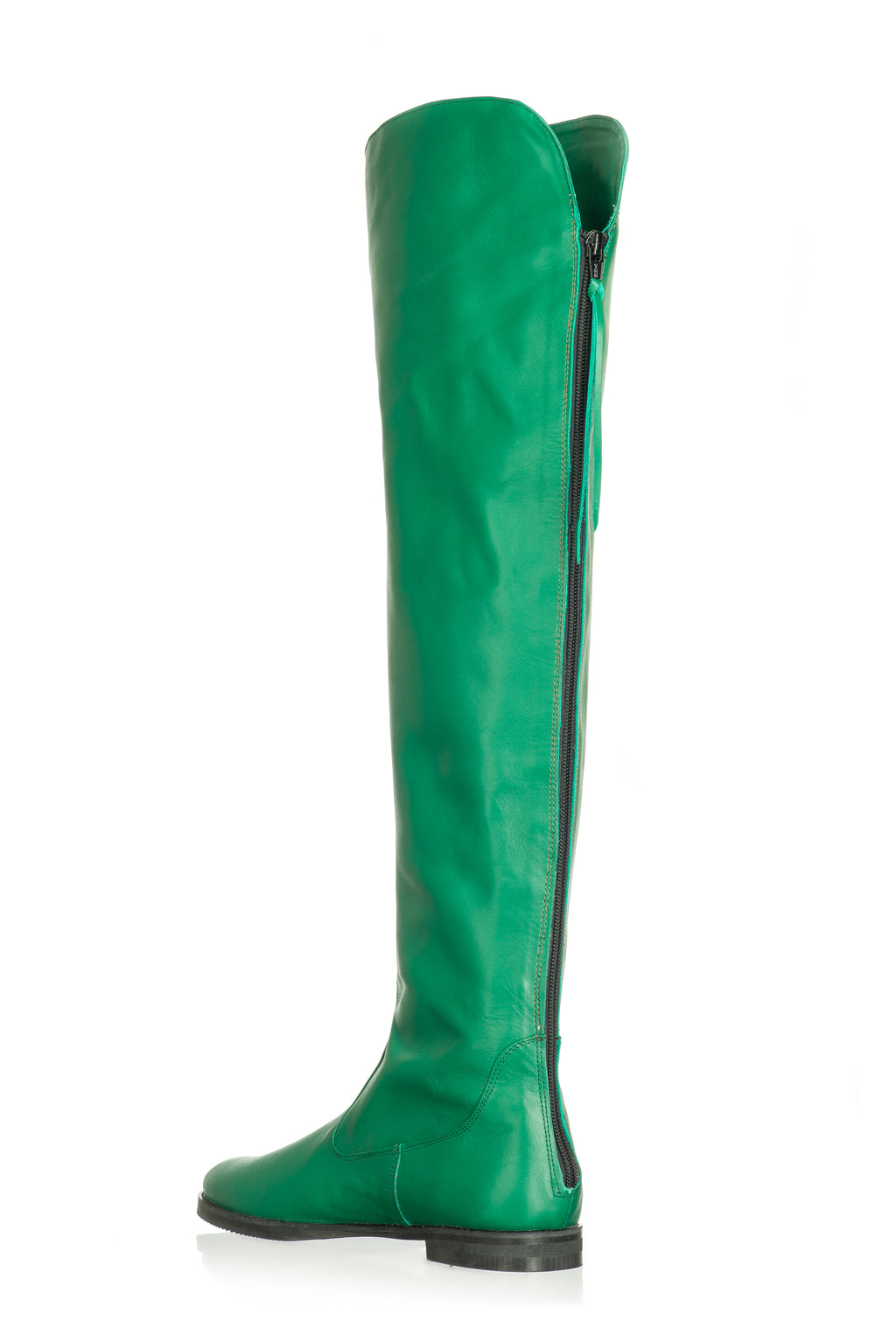 Cizme Casual peste genunchi piele VERDE - Orice culoare