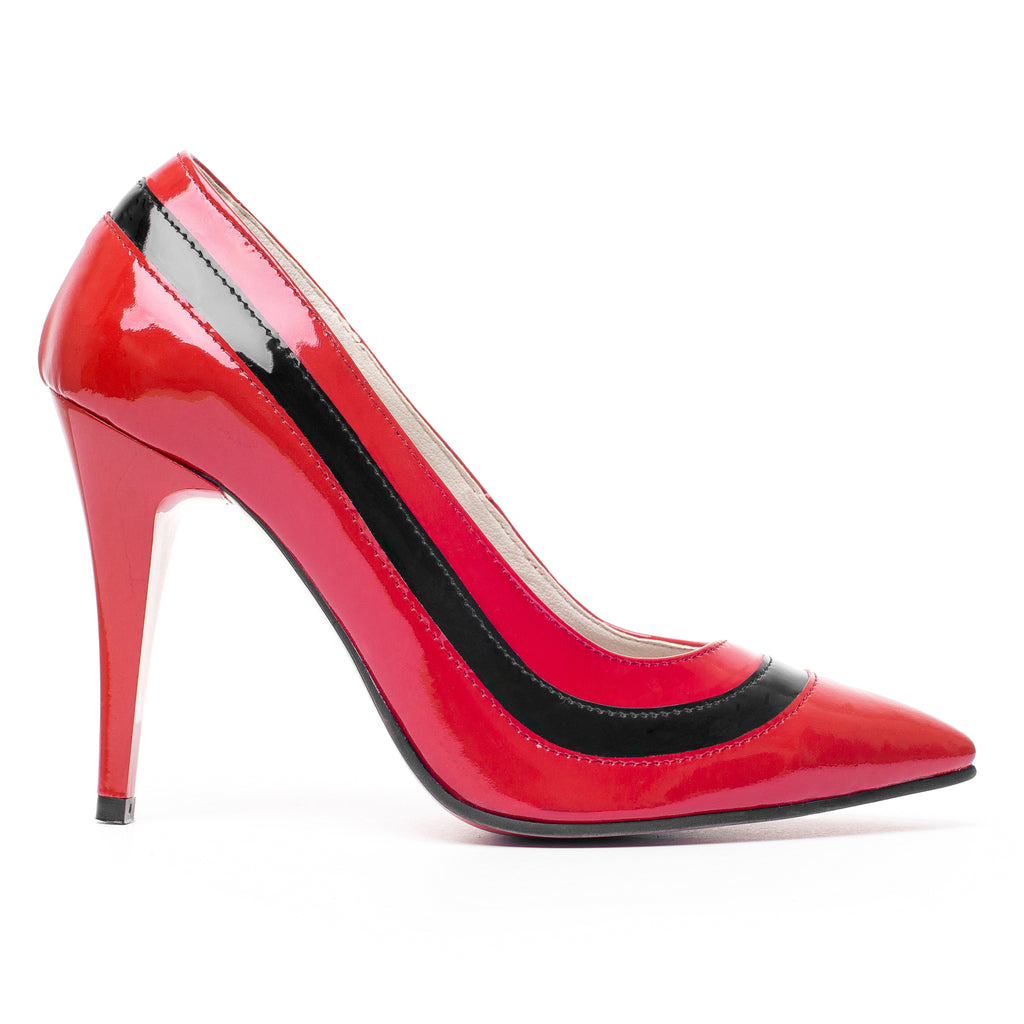 Pantofi Stiletto Piele Duo V9 Rosu - orice culoare